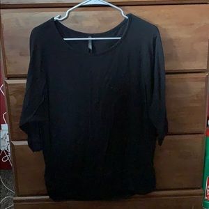 Plain black quarter sleeve shirt